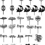 Decoraciones para pastelería (Toppers) 10 - Vector descarganle para corte CNC y grabado laser gratis | Stanser