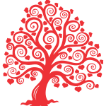 Árbol "Hojas y espirales" - Vector descarganle para corte CNC y grabado laser gratis | Stanser