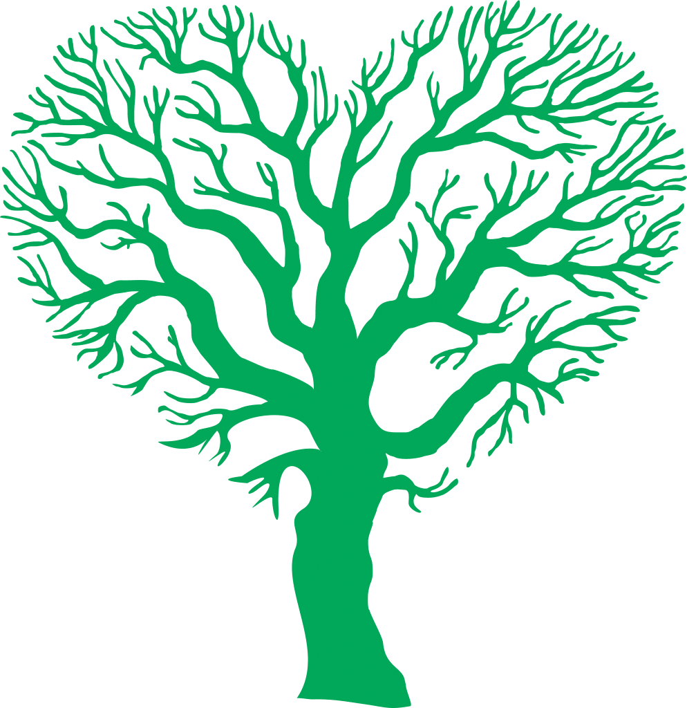 Árbol «Copa de corazón» — vector para corte CNC