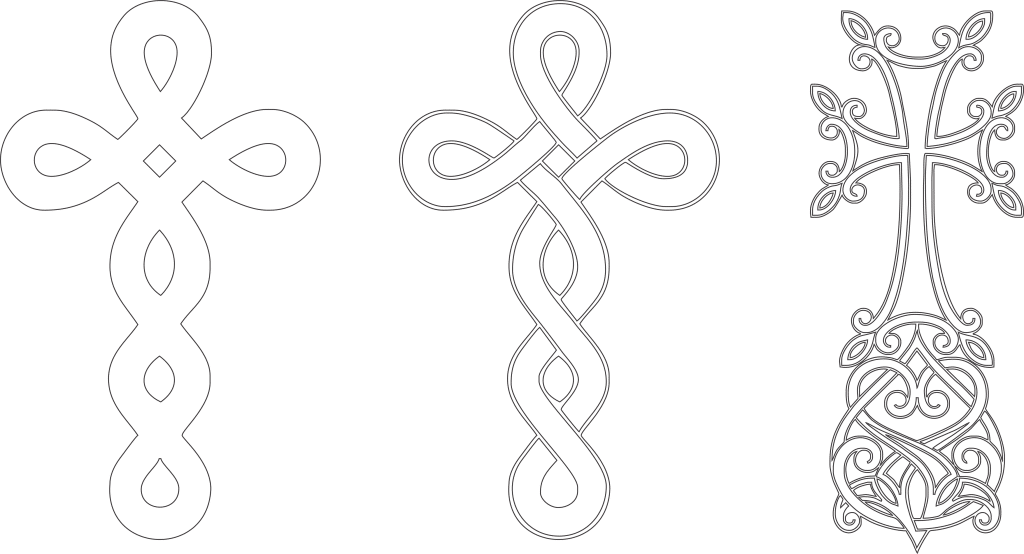 Trío de cruces — vector para corte CNC