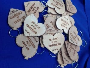 Llaveros en piel personalizables