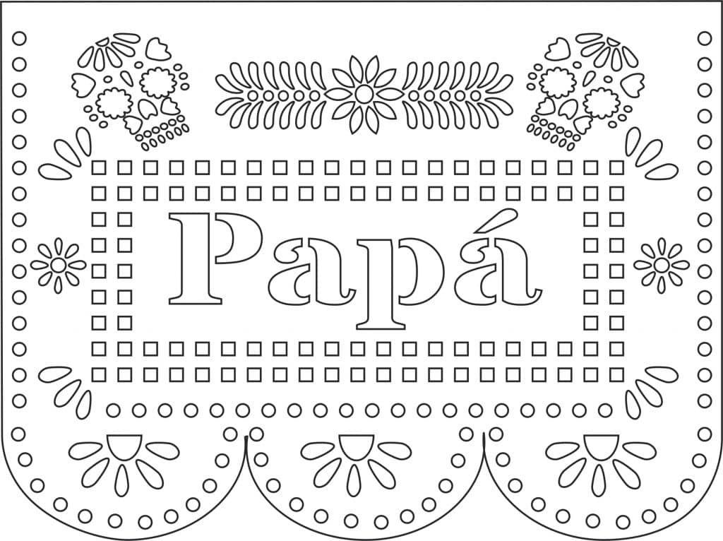 Papel picado — vector para corte CNC