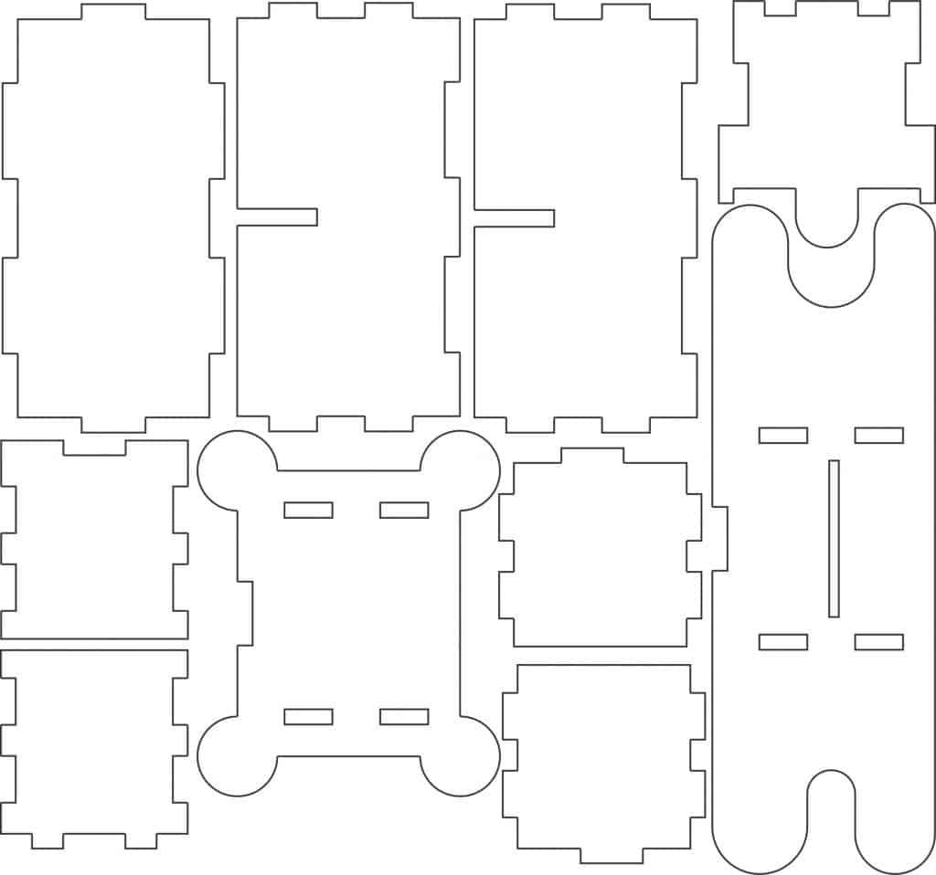 Recipiente — vector para corte CNC