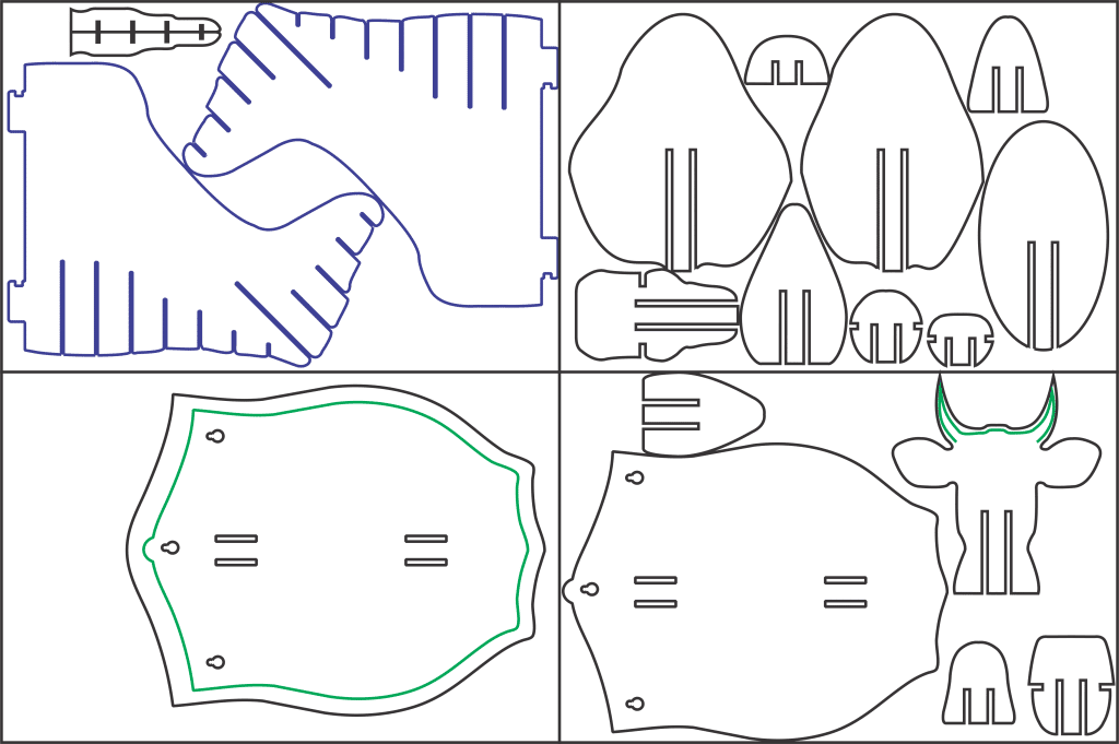 Cabeza de animal para pared — vector para corte CNC