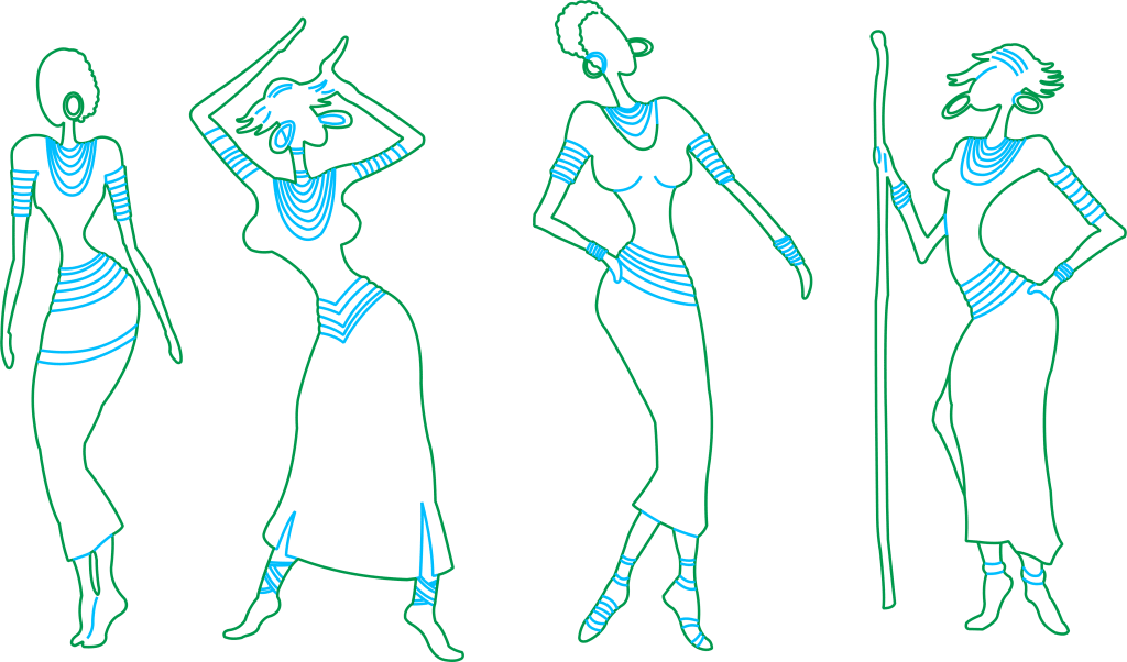 Figuras humanas — vector para corte CNC