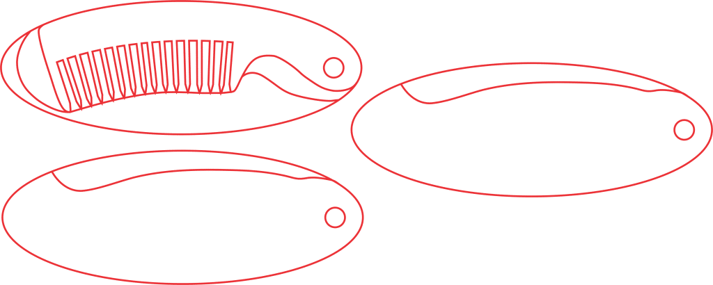 Peine portátil — vector para corte CNC