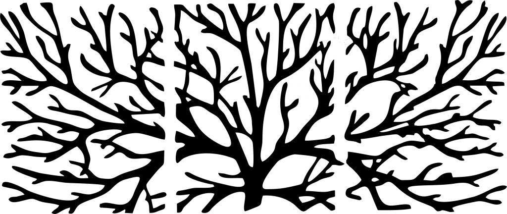 Enramado en 3 cuadros — vector para corte CNC