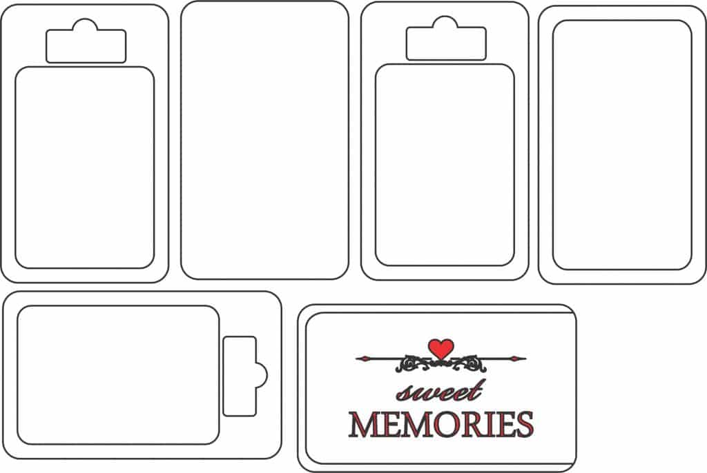 Portarretratos «Sweet memories» — vector para corte CNC