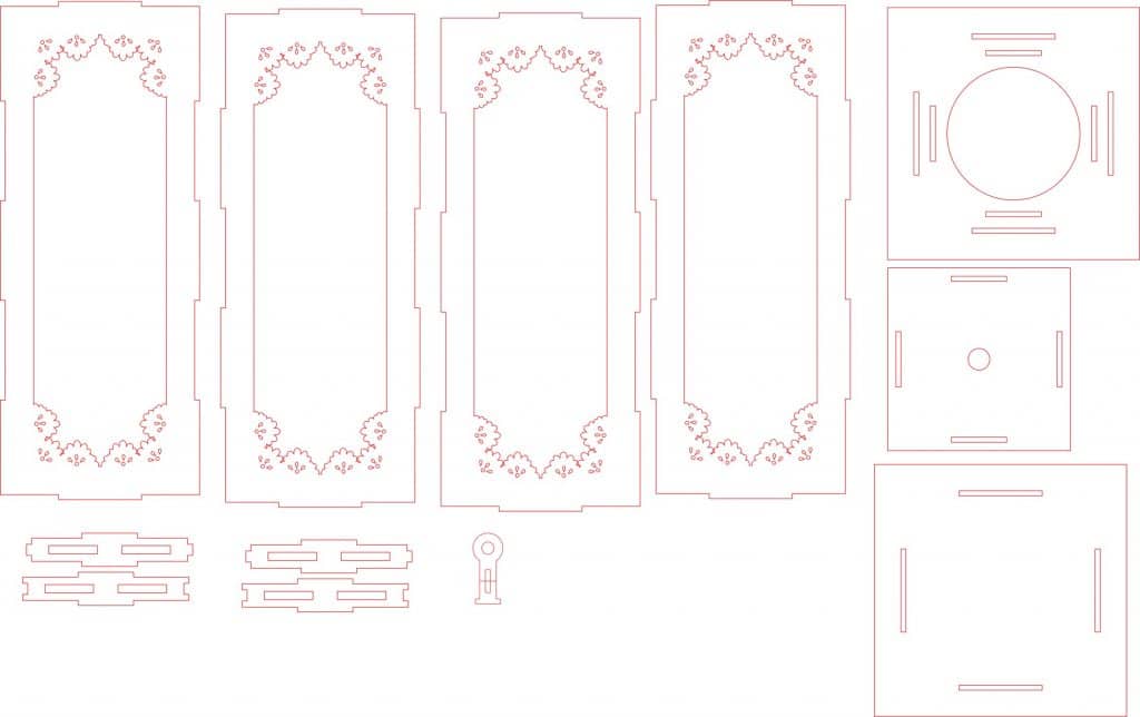 Pantalla para lámpara — vector para corte CNC