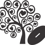 Árbol "Espirales y corazones" - Vector descarganle para corte CNC y grabado laser gratis | Stanser
