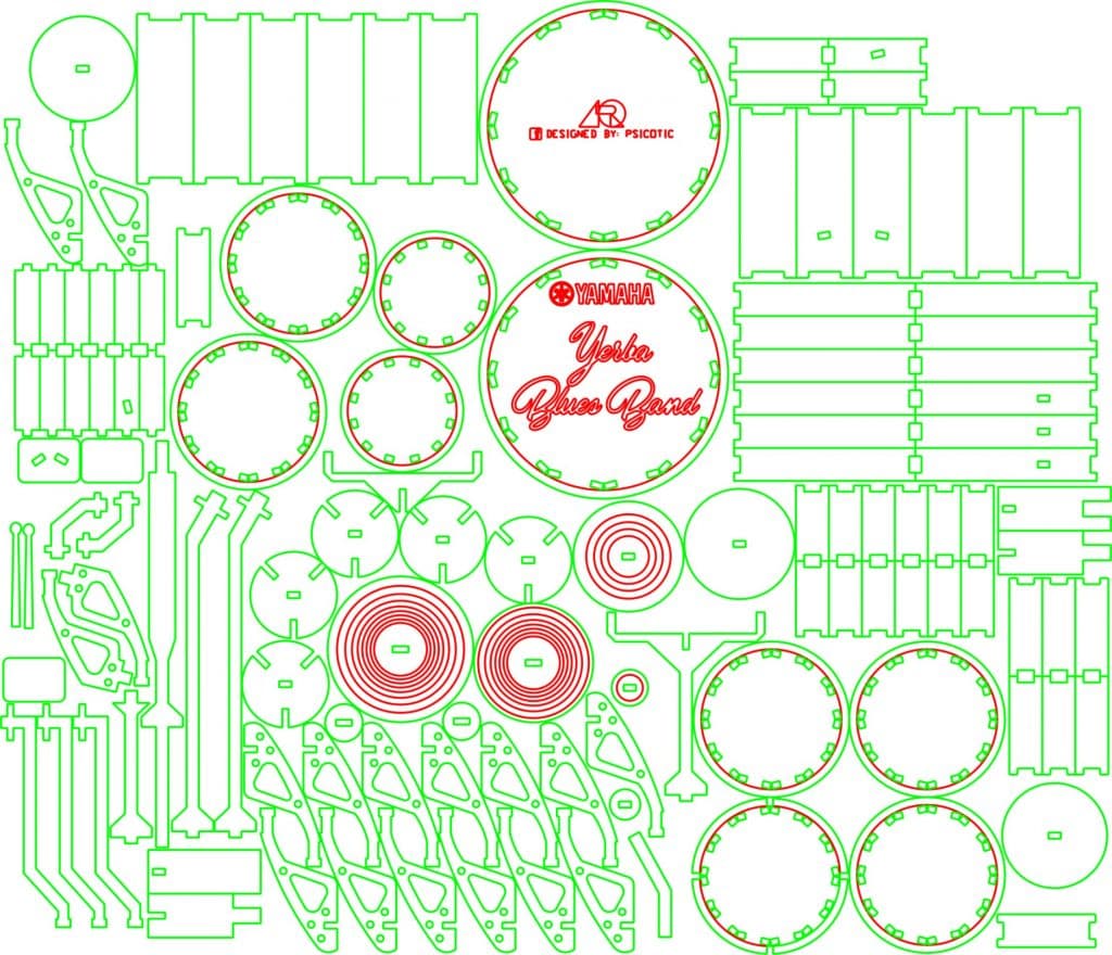 Batería — vector para corte CNC