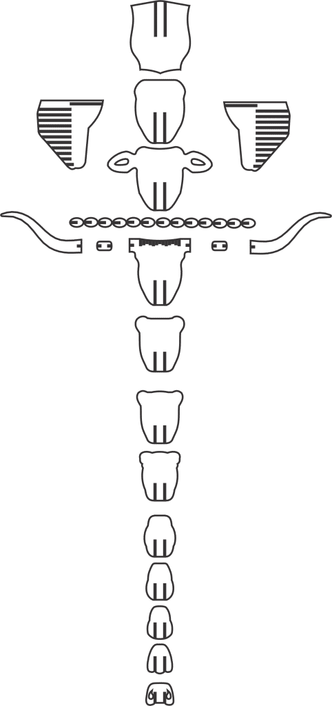 Cabeza de búfalo 3D — vector para corte CNC