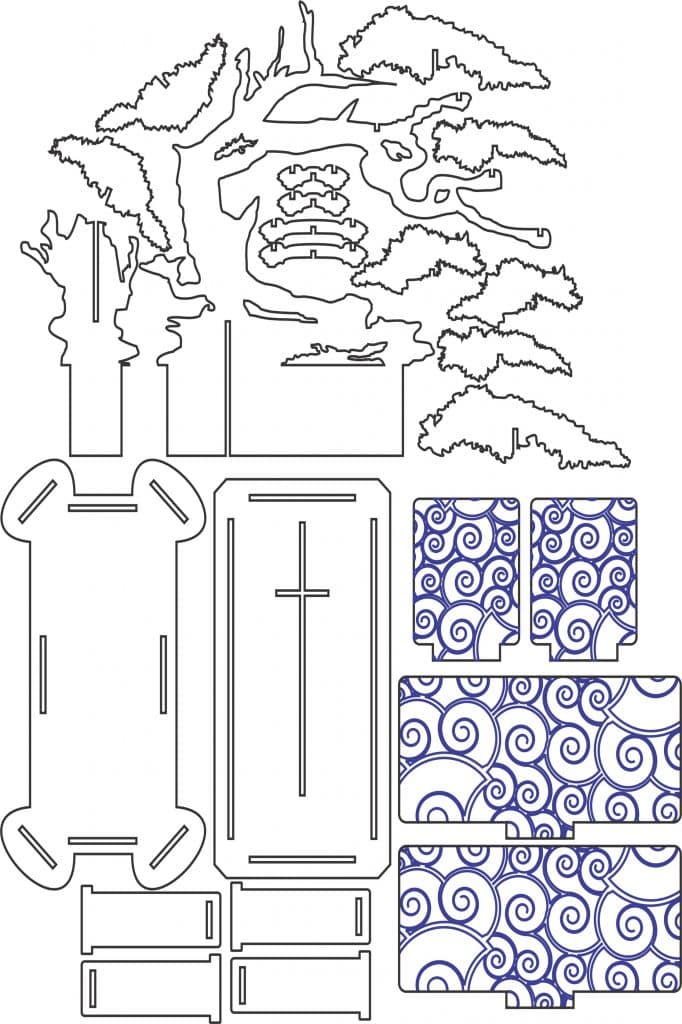 Casa del árbol 2 — vector para corte CNC