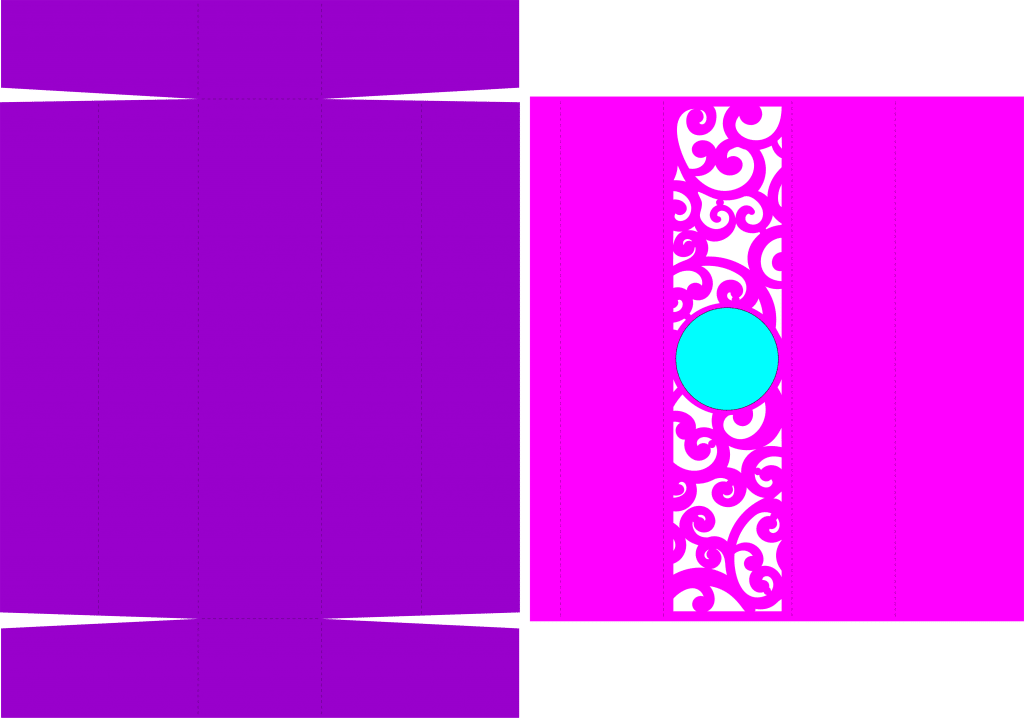 Sobre para invitación con espirales — vector para corte CNC