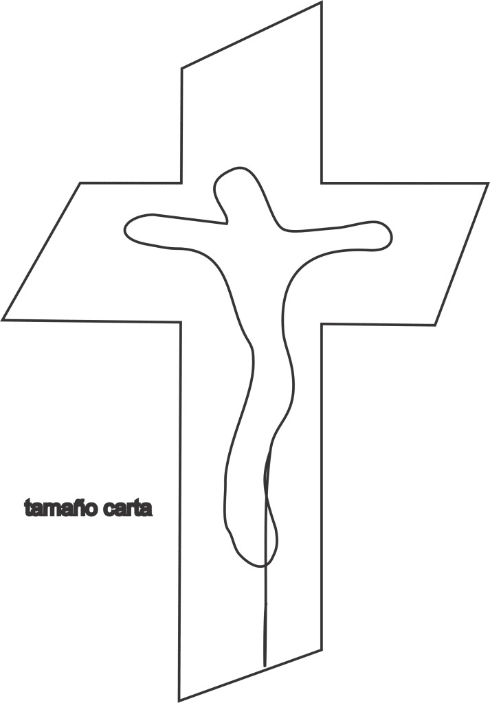 Cruz hueca — vector para corte CNC