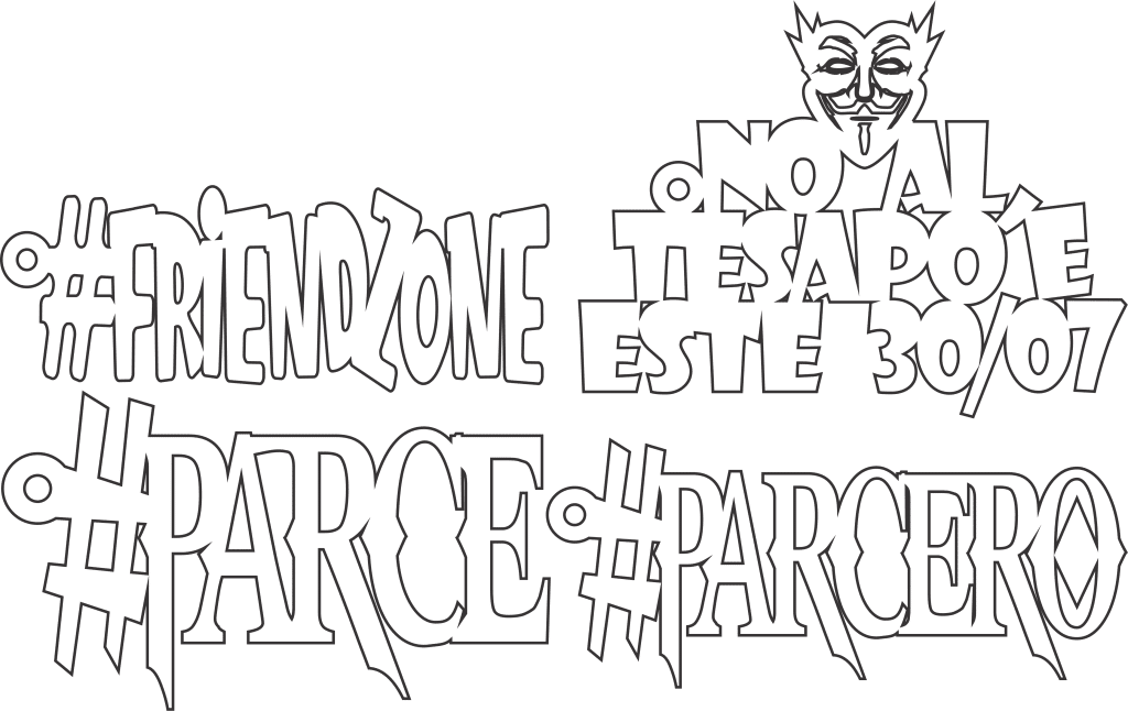Colgantes con frases de amistad — vector para corte CNC