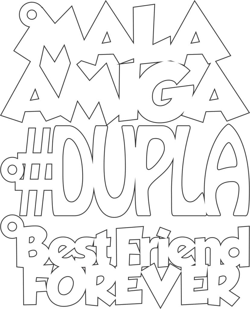 Letreros de amigos — vector para corte CNC