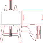 Portarretrato en caballete - Vector descarganle para corte CNC y grabado laser gratis | Stanser