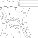 Banca para colores 2 - Vector descarganle para corte CNC y grabado laser gratis | Stanser