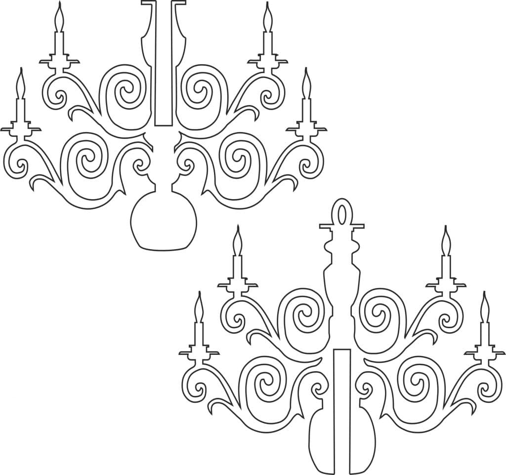 Candelabros 2 — vector para corte CNC