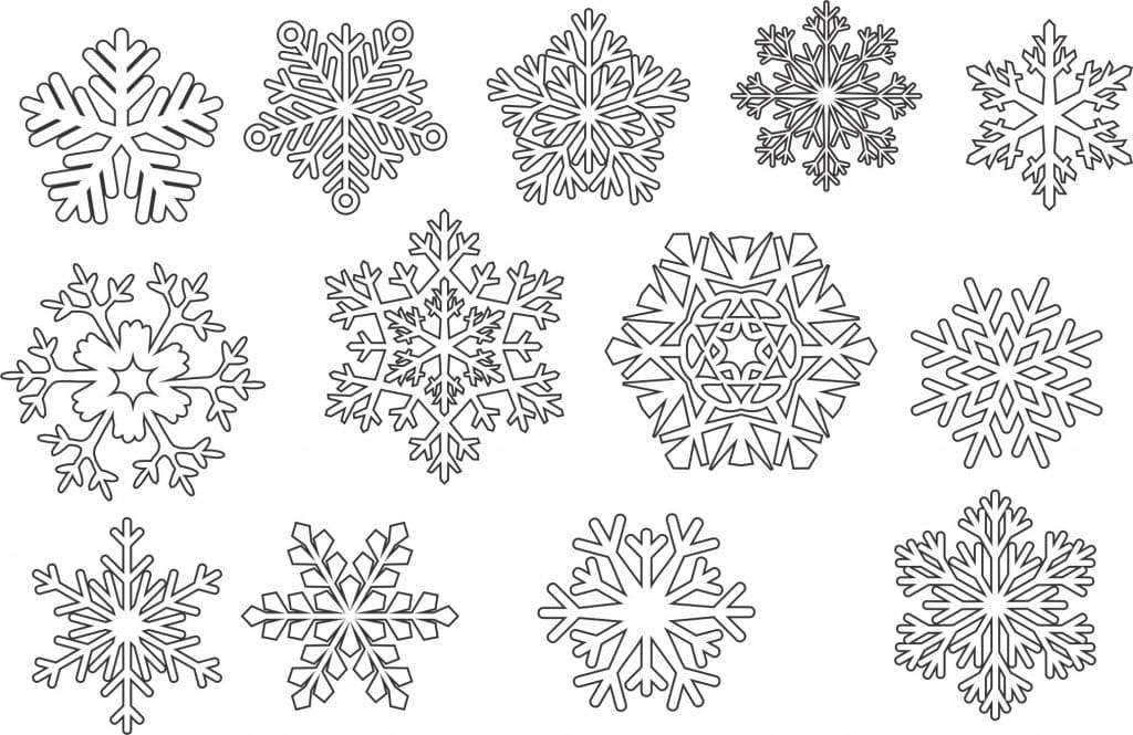 Galería de copos de nieve 5 — vector para corte CNC