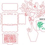Caja con porta-aretes - Vector SVG DXF para CNC Router y Laser CO2 - Descargable gratis | Stanser