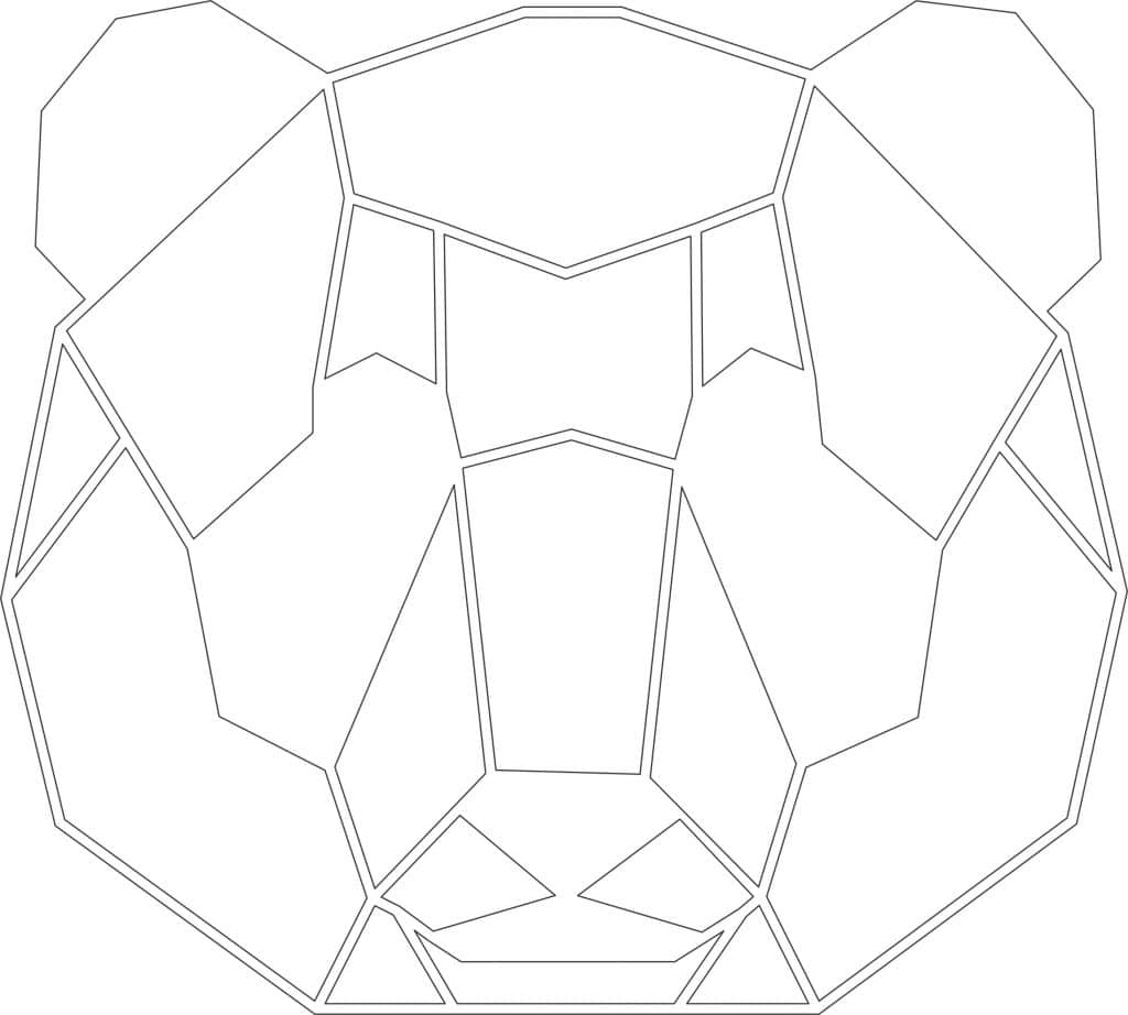 Cara de panda — vector para corte CNC