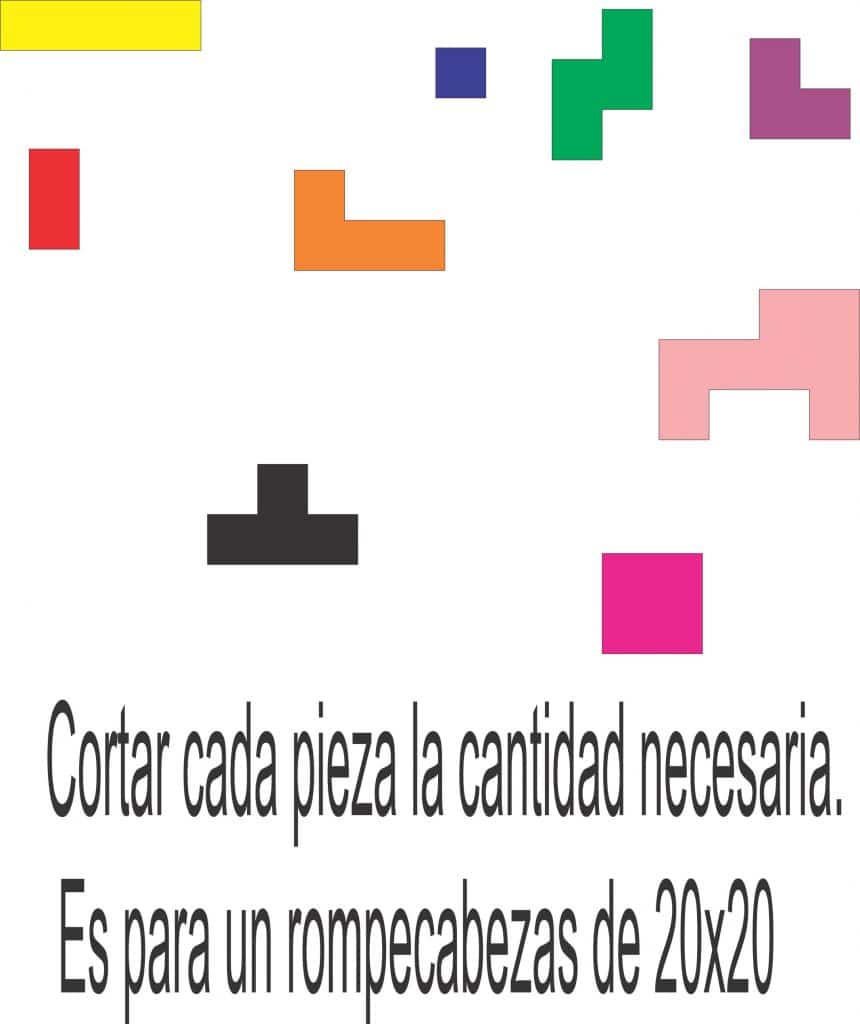 Rompecabezas 20X20cm — vector para corte CNC