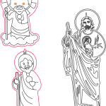 San Judas Tadeo - Vector SVG DXF para CNC Router y Laser CO2 - Descargable gratis | Stanser