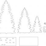 Paisaje navideño - Vector descarganle para corte CNC y grabado laser gratis | Stanser