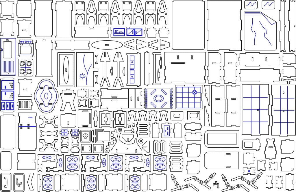 Mobiliario de casa (Completa) — vector para corte CNC