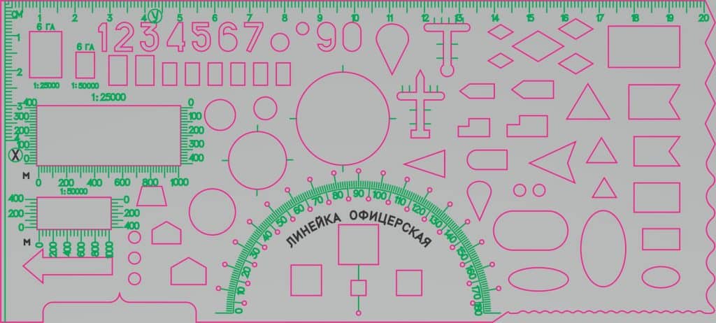Plantilla con regla — vector para corte CNC