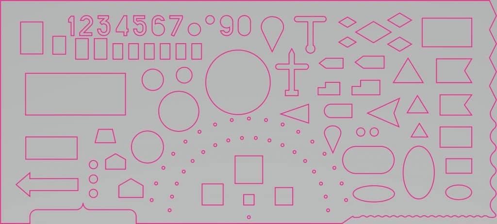 Plantilla de figuras geométricas — vector para corte CNC