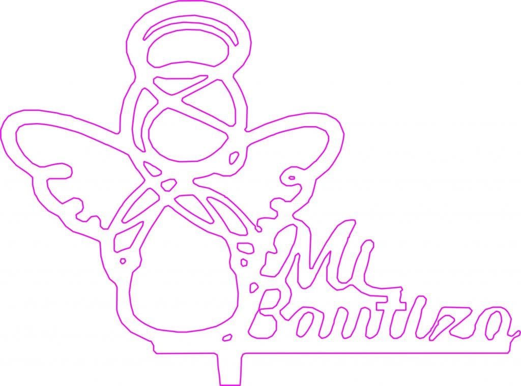 Adorno de pastel «Mi bautizo» — vector para corte CNC