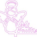 Adorno de pastel "Mi bautizo" - Vector SVG DXF para CNC Router y Laser CO2 - Descargable gratis | Stanser
