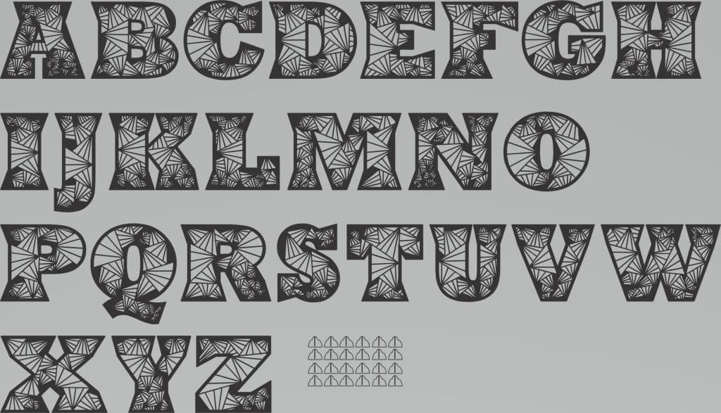 Abecedario «Líneas» — vector para corte CNC