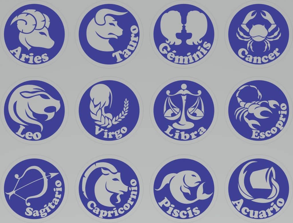 Signos zodiacales — vector para corte CNC