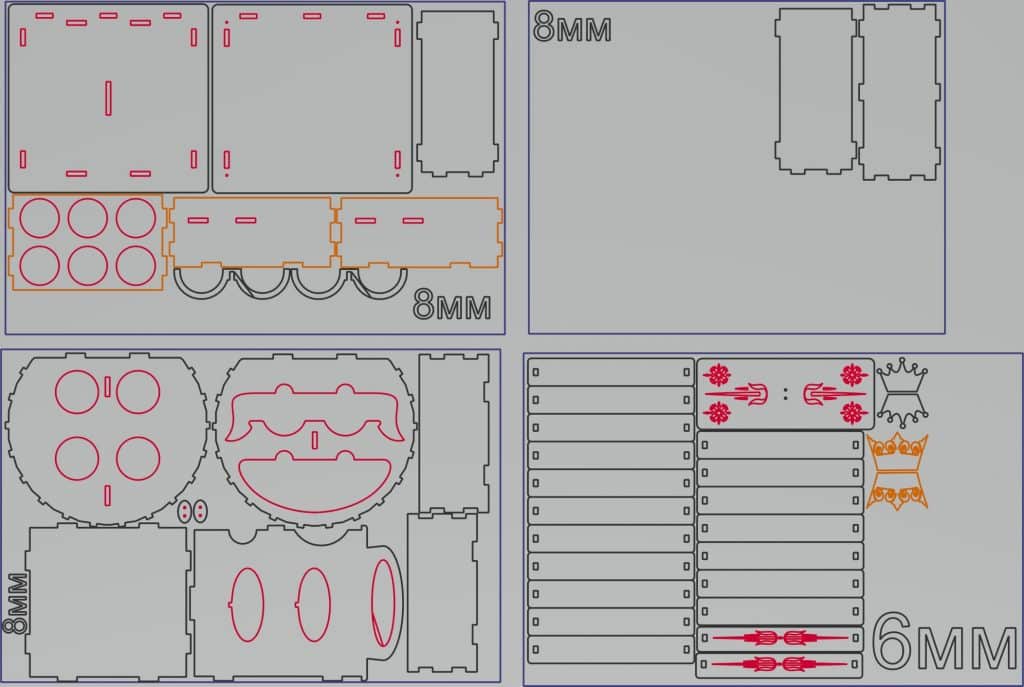 Diseños de cajas — vector para corte CNC