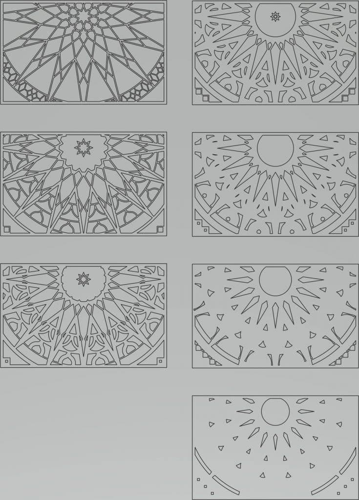Tarjetas caladas — vector para corte CNC