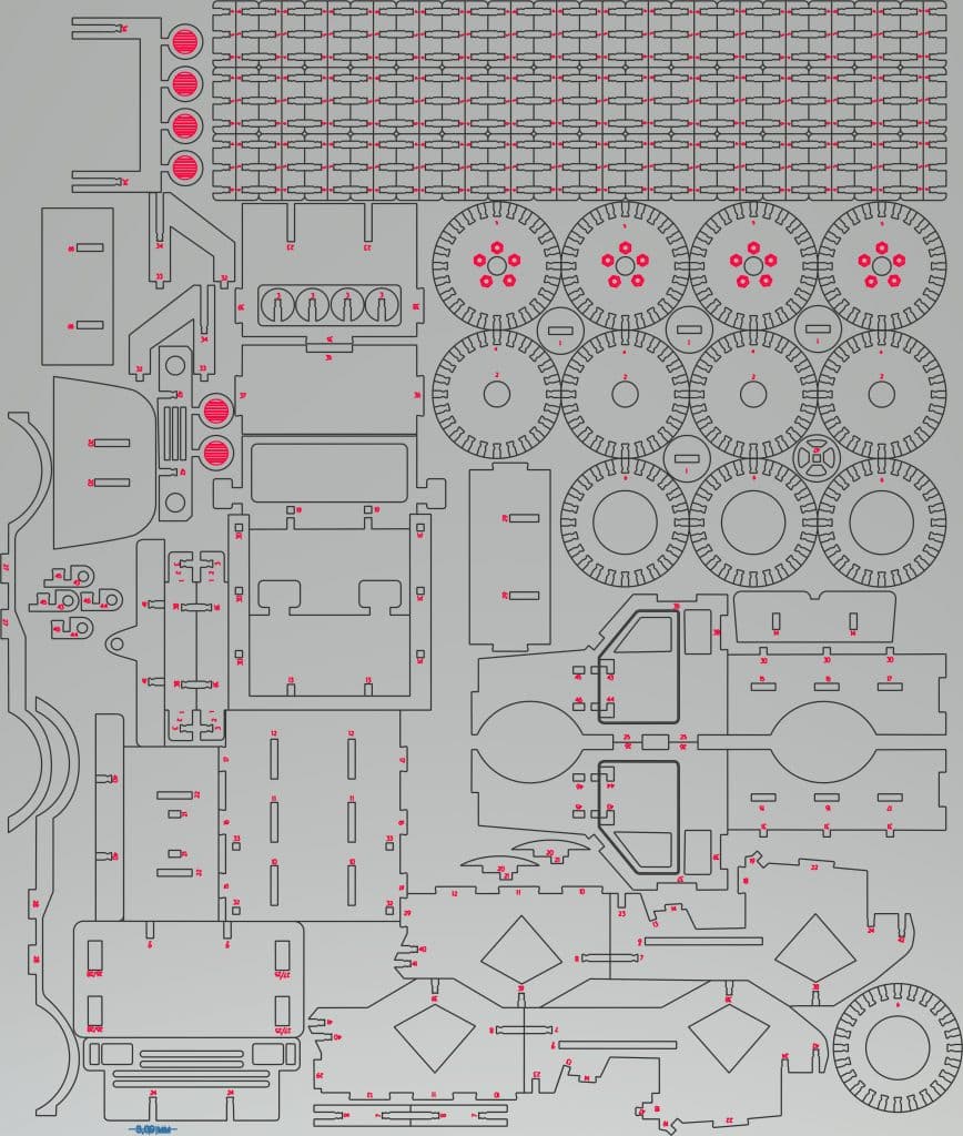 Camión armable 3D — vector para corte CNC