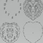 Reloj de león - Vector SVG DXF para Laser CO2 - Descargable gratis | Stanser