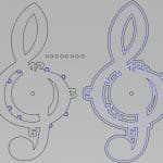 Reloj "Clave de sol" - Vector SVG DXF para Laser CO2 - Descargable gratis | Stanser