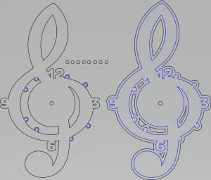 Reloj «Clave de sol»