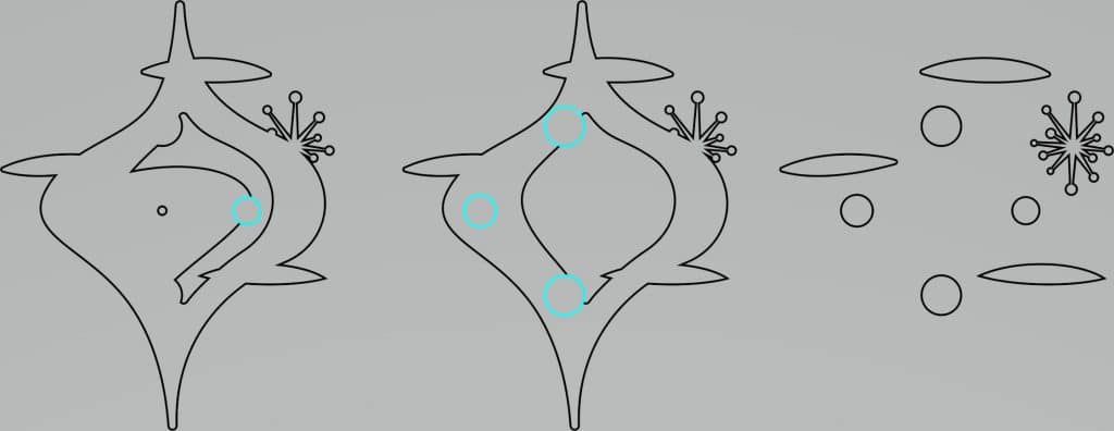 Esfera decorativa — vector para corte CNC