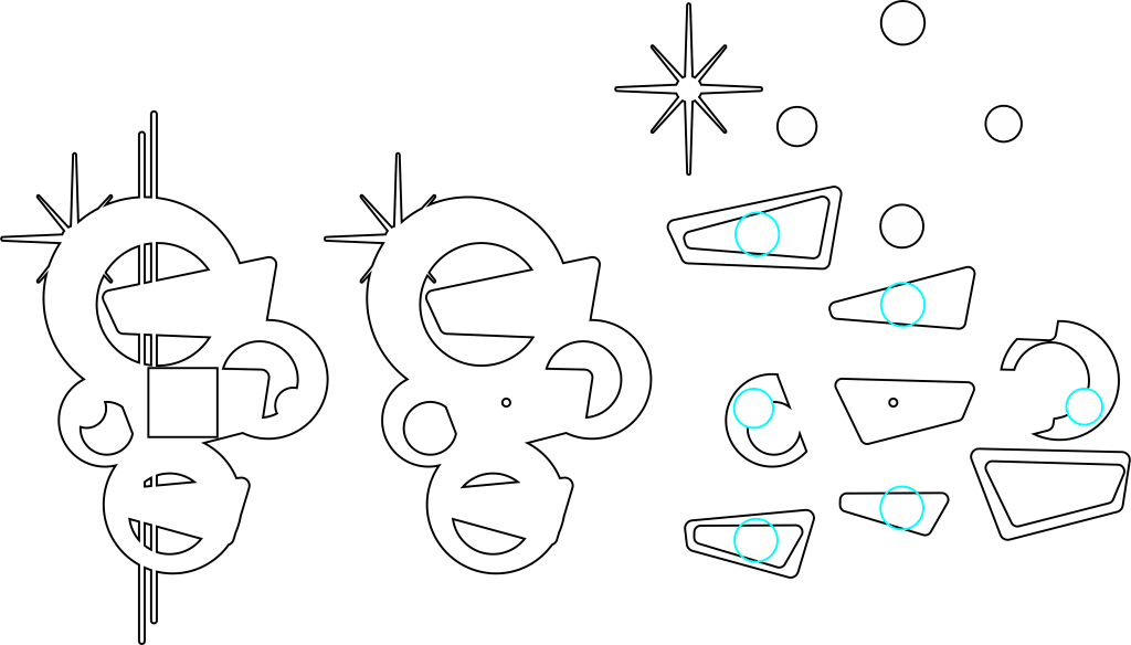 Objeto decorativo — vector para corte CNC