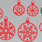Esferas navideñas 6 - Vector descarganle para corte CNC y grabado laser gratis | Stanser