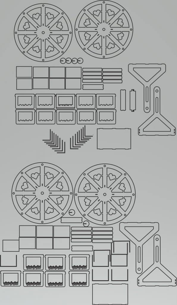 Rueda de la fortuna — vector para corte CNC