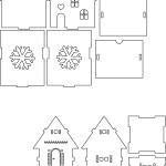 Casa "Copos de nieve" - Vector descarganle para corte CNC y grabado laser gratis | Stanser