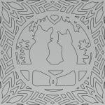 Cuadro "Par de gatos" - Vector descarganle para corte CNC y grabado laser gratis | Stanser