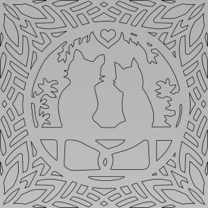 Cuadro «Par de gatos»